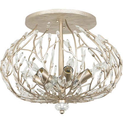Bask Crystal Ceiling Mount by Varaluz in gold dust. Made from premium pre-installed crystal in a transitional style.