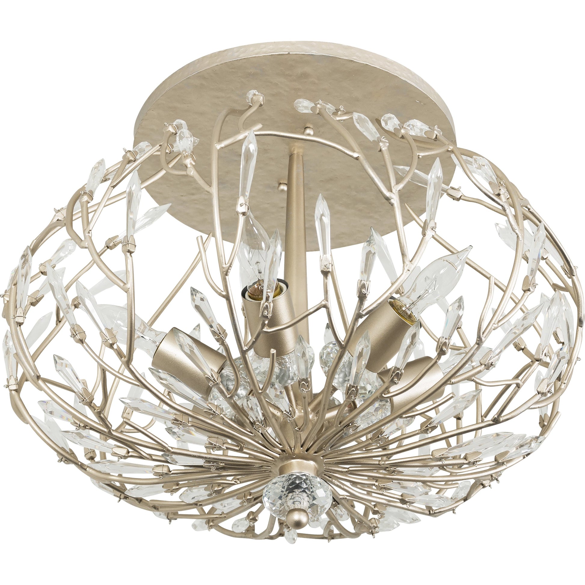 Bask Crystal Ceiling Mount by Varaluz in gold dust. Made from premium pre-installed crystal in a transitional style.
