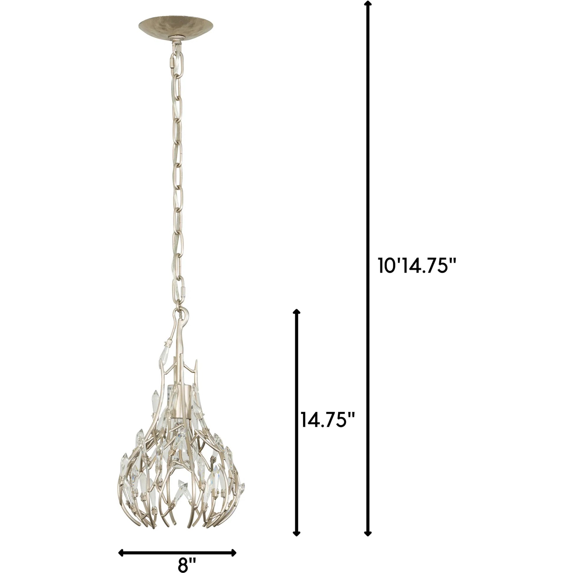 Bask Crystal Mini Pendant by Varaluz. Made from premium pre-installed crystal in a transitional style.