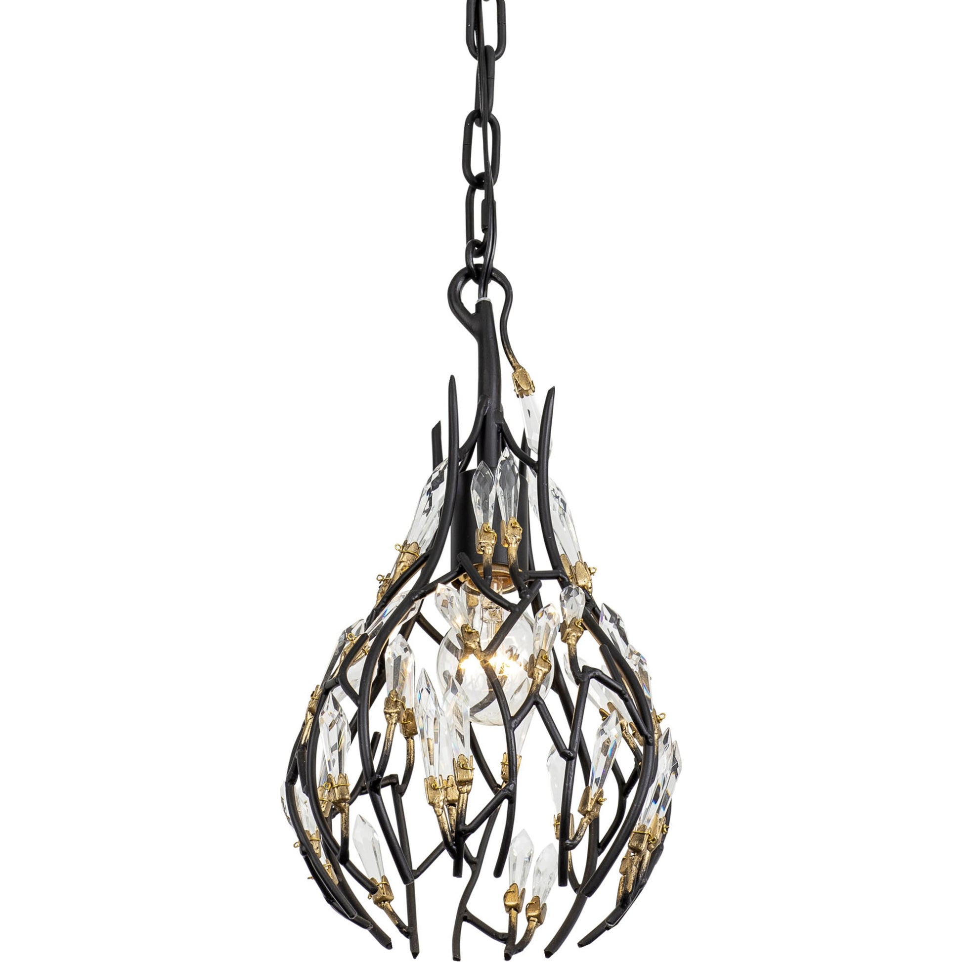 Bask Crystal Mini Pendant by Varaluz. Made from premium pre-installed crystal in a transitional style.