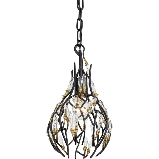 Bask Crystal Mini Pendant by Varaluz. Made from premium pre-installed crystal in a transitional style.