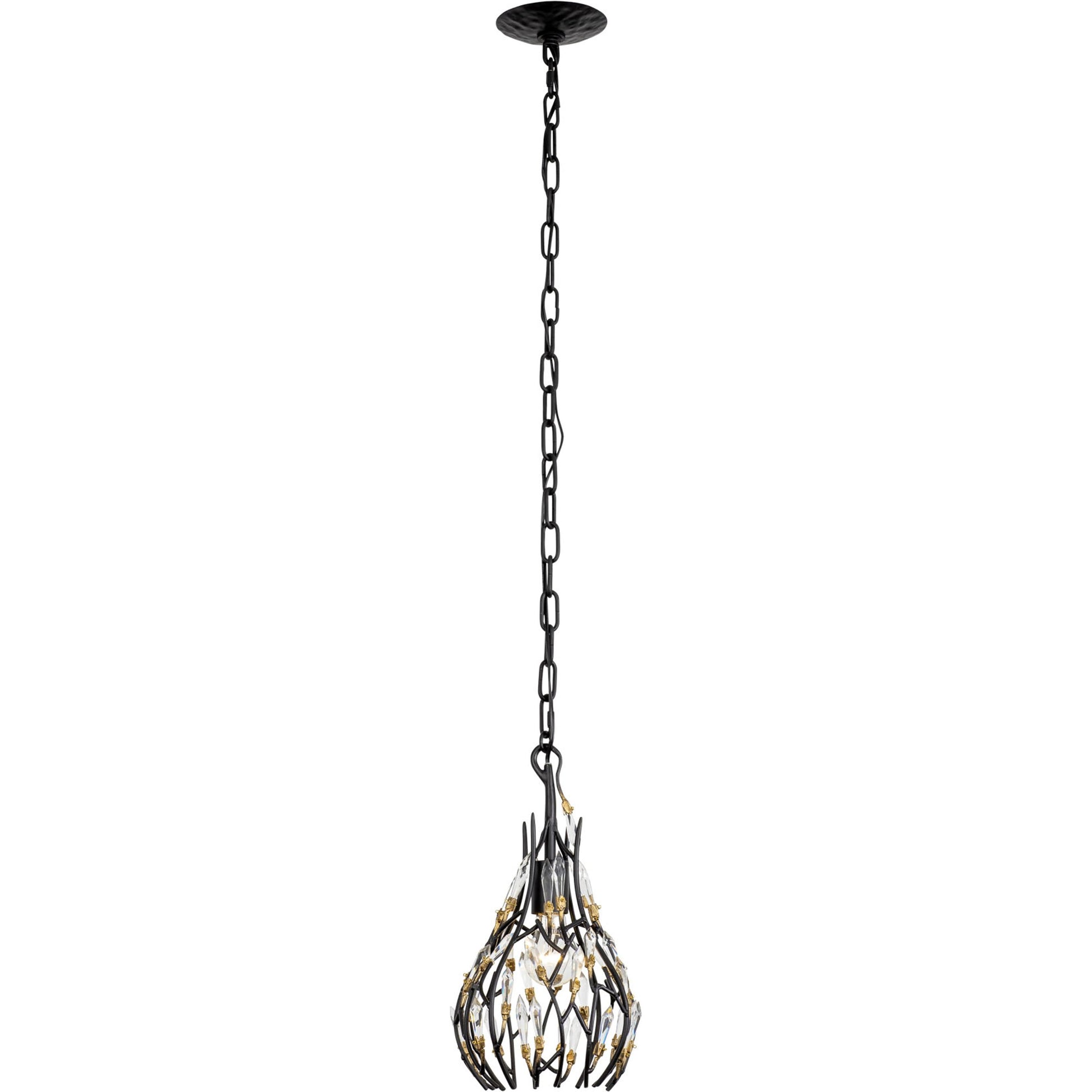 Bask Crystal Mini Pendant by Varaluz. Made from premium pre-installed crystal in a transitional style.