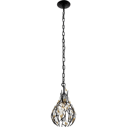 Bask Crystal Mini Pendant by Varaluz. Made from premium pre-installed crystal in a transitional style.