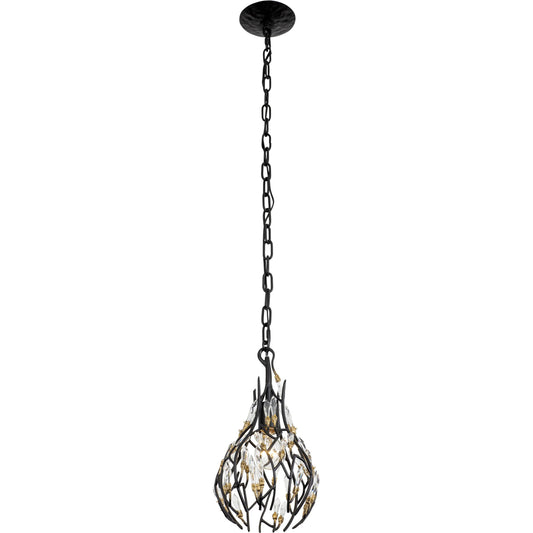 001 SI-1991247 | Primary Silo | Bask Crystal Mini Pendant by Varaluz. Made from premium pre-installed crystal in a transitional style.