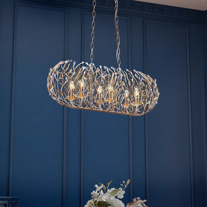 Bask Crystal Linear Pendant by Varaluz. Made from premium pre-installed crystal in a eclectic & global style.