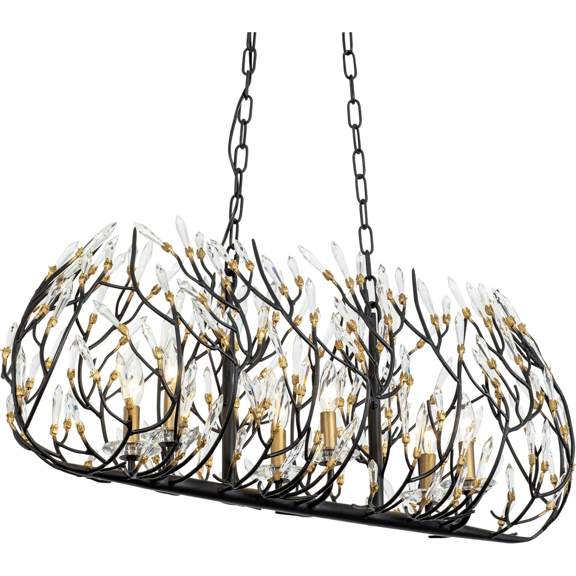 Bask Crystal Linear Pendant by Varaluz. Made from premium pre-installed crystal in a eclectic & global style.