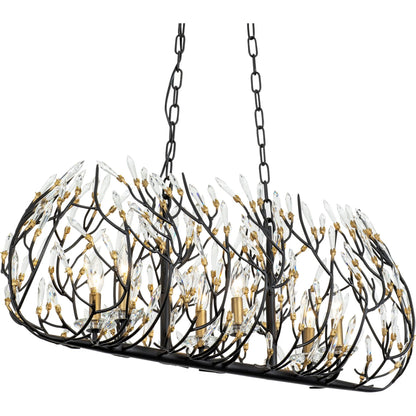 Bask Crystal Linear Pendant by Varaluz. Made from premium pre-installed crystal in a eclectic & global style.