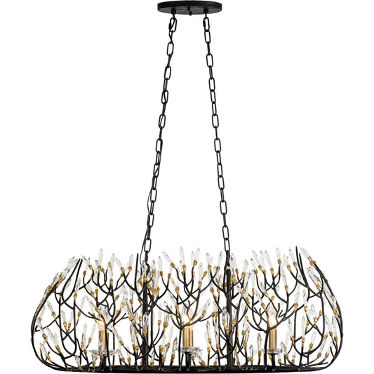 Bask Crystal Linear Pendant by Varaluz. Made from premium pre-installed crystal in a eclectic & global style.