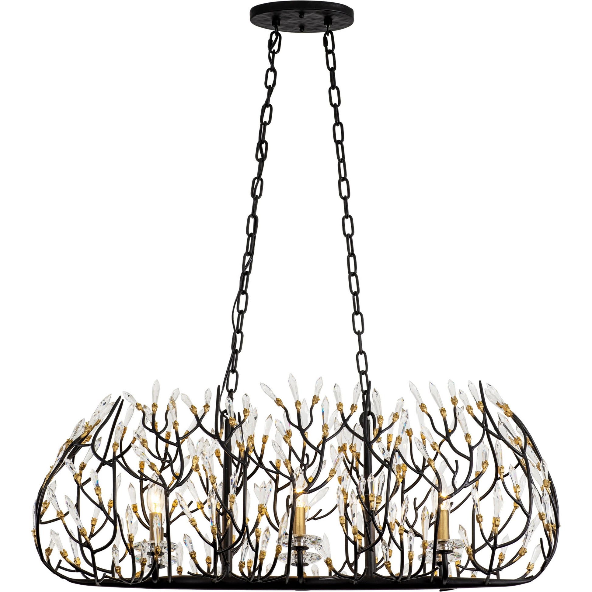 Bask Crystal Linear Pendant by Varaluz. Made from premium pre-installed crystal in a eclectic & global style.