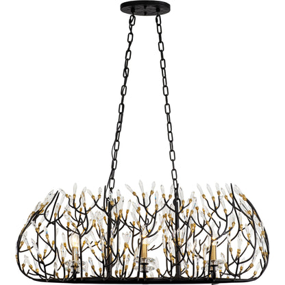 Bask Crystal Linear Pendant by Varaluz. Made from premium pre-installed crystal in a eclectic & global style.