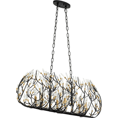 Bask Crystal Linear Pendant by Varaluz. Made from premium pre-installed crystal in a eclectic & global style.
