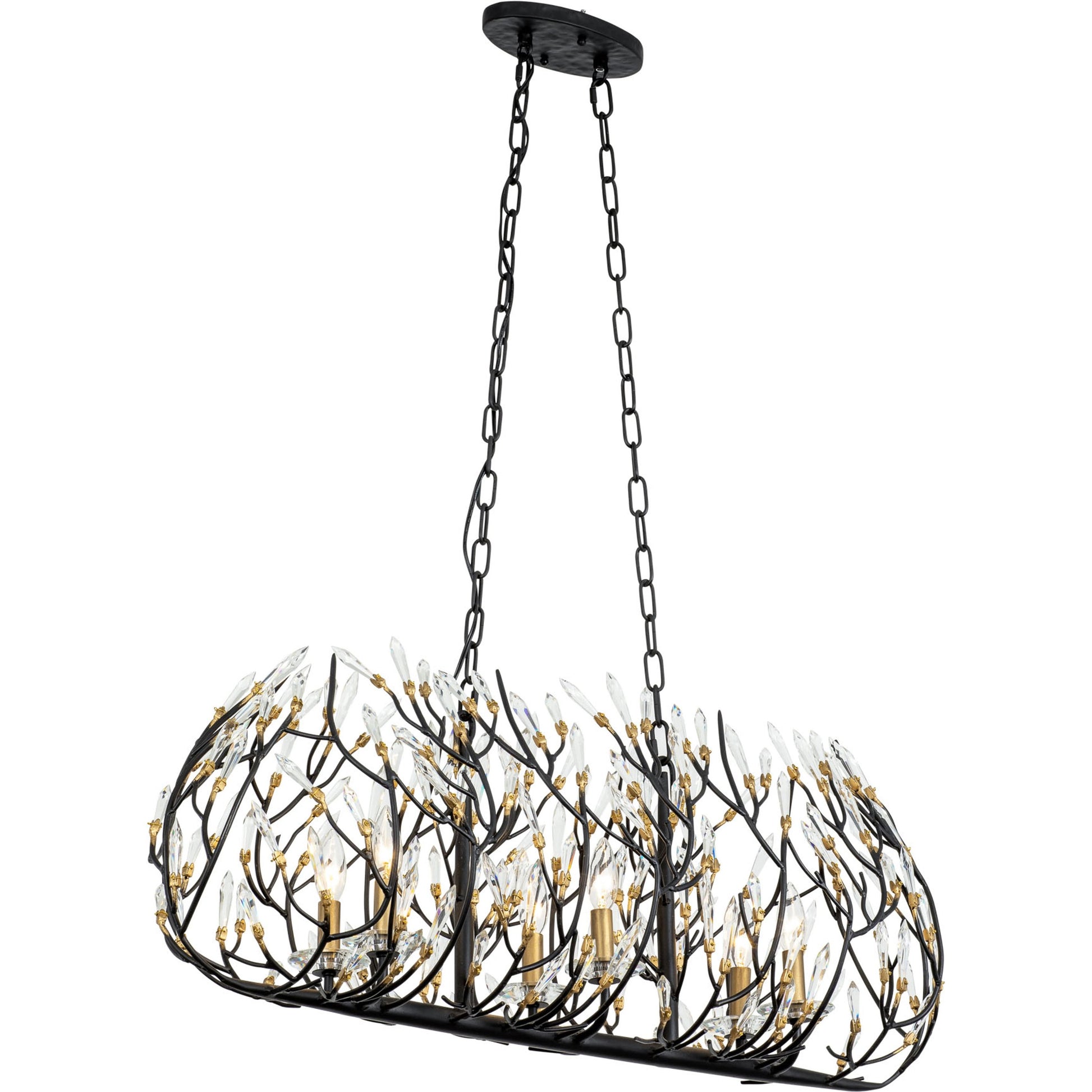 Bask Crystal Linear Pendant by Varaluz. Made from premium pre-installed crystal in a eclectic & global style.