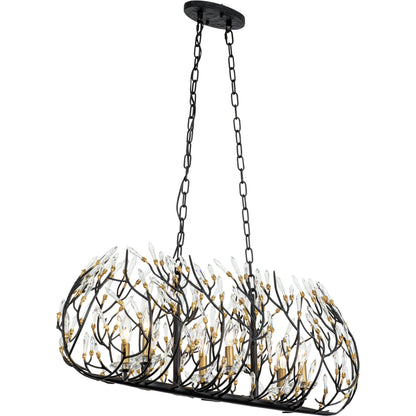 Bask Crystal Linear Pendant by Varaluz. Made from premium pre-installed crystal in a eclectic & global style.
