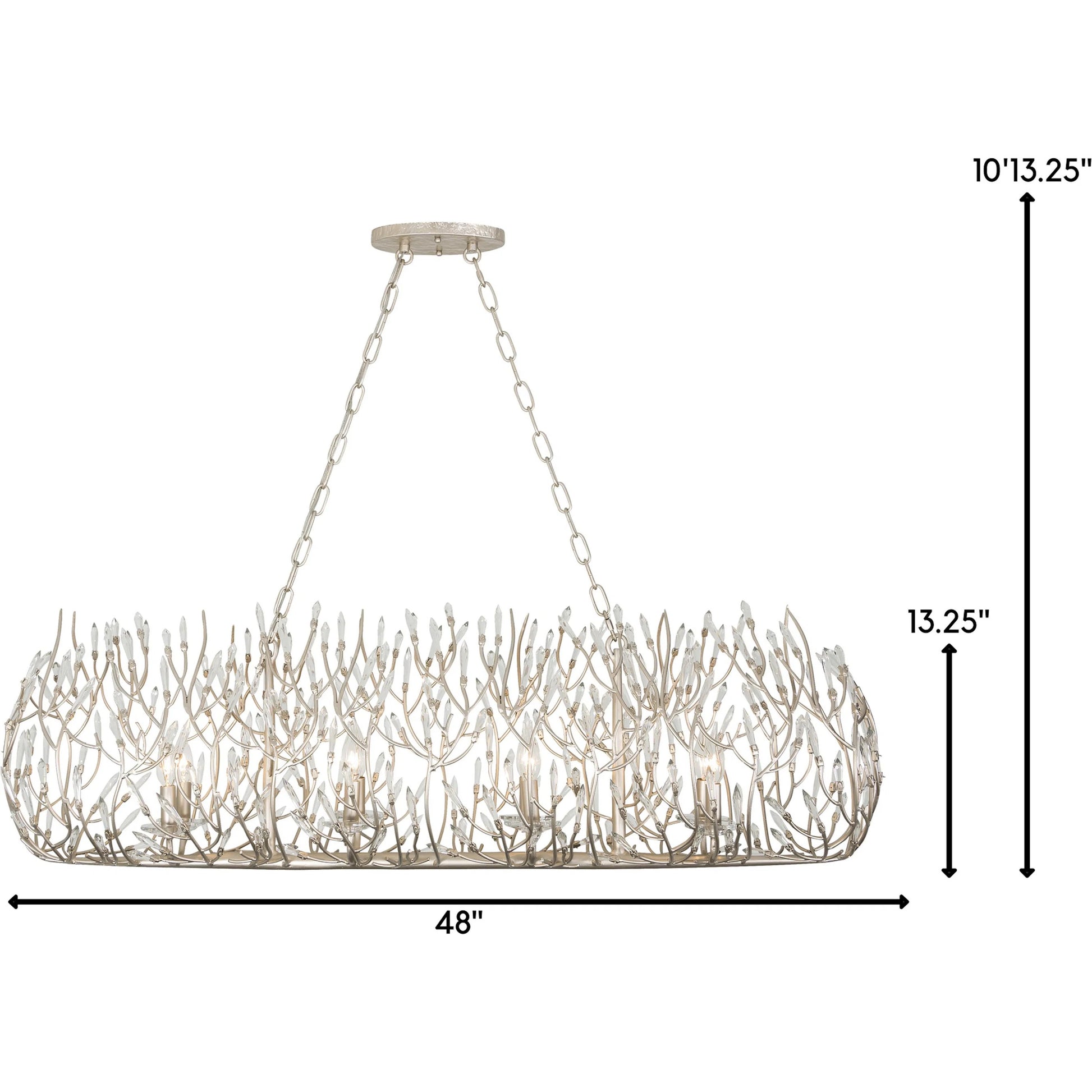 Bask Crystal Linear Pendant by Varaluz. Made from premium pre-installed crystal in a eclectic & global style.