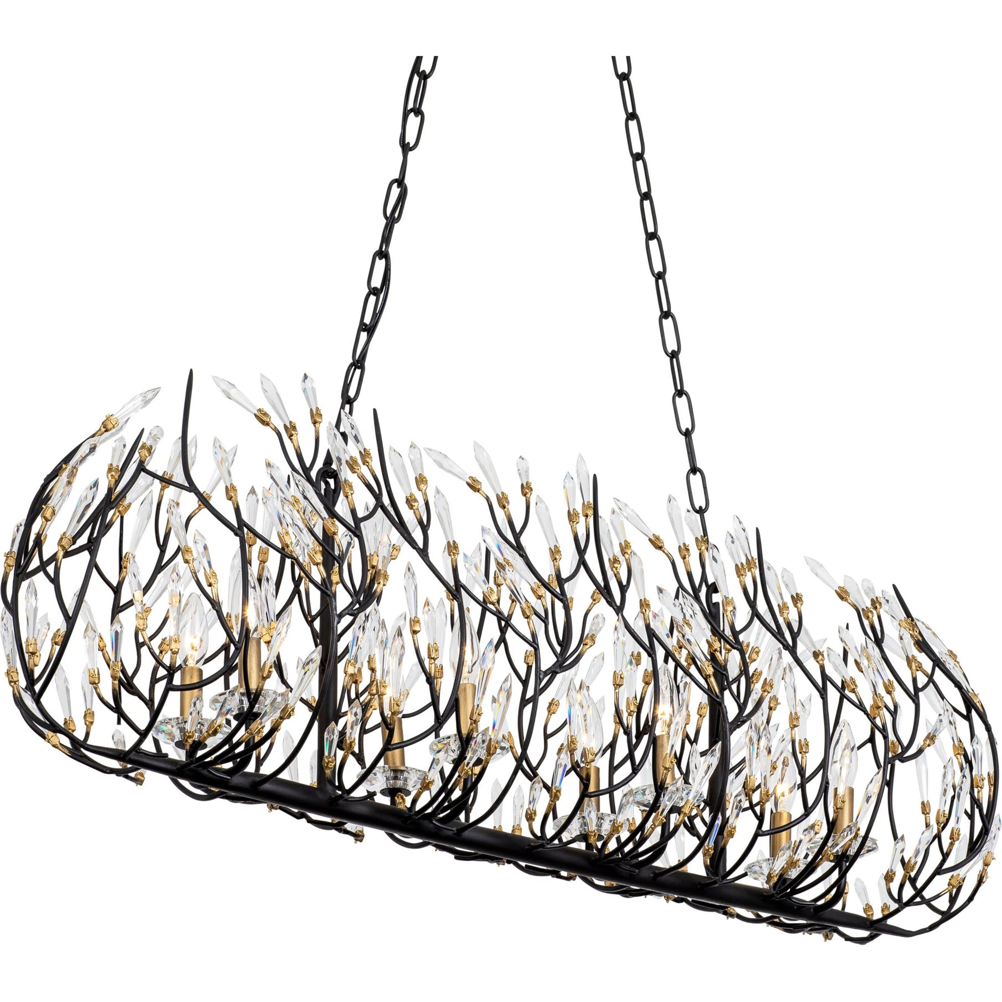 Bask Crystal Linear Pendant by Varaluz. Made from premium pre-installed crystal in a eclectic & global style.