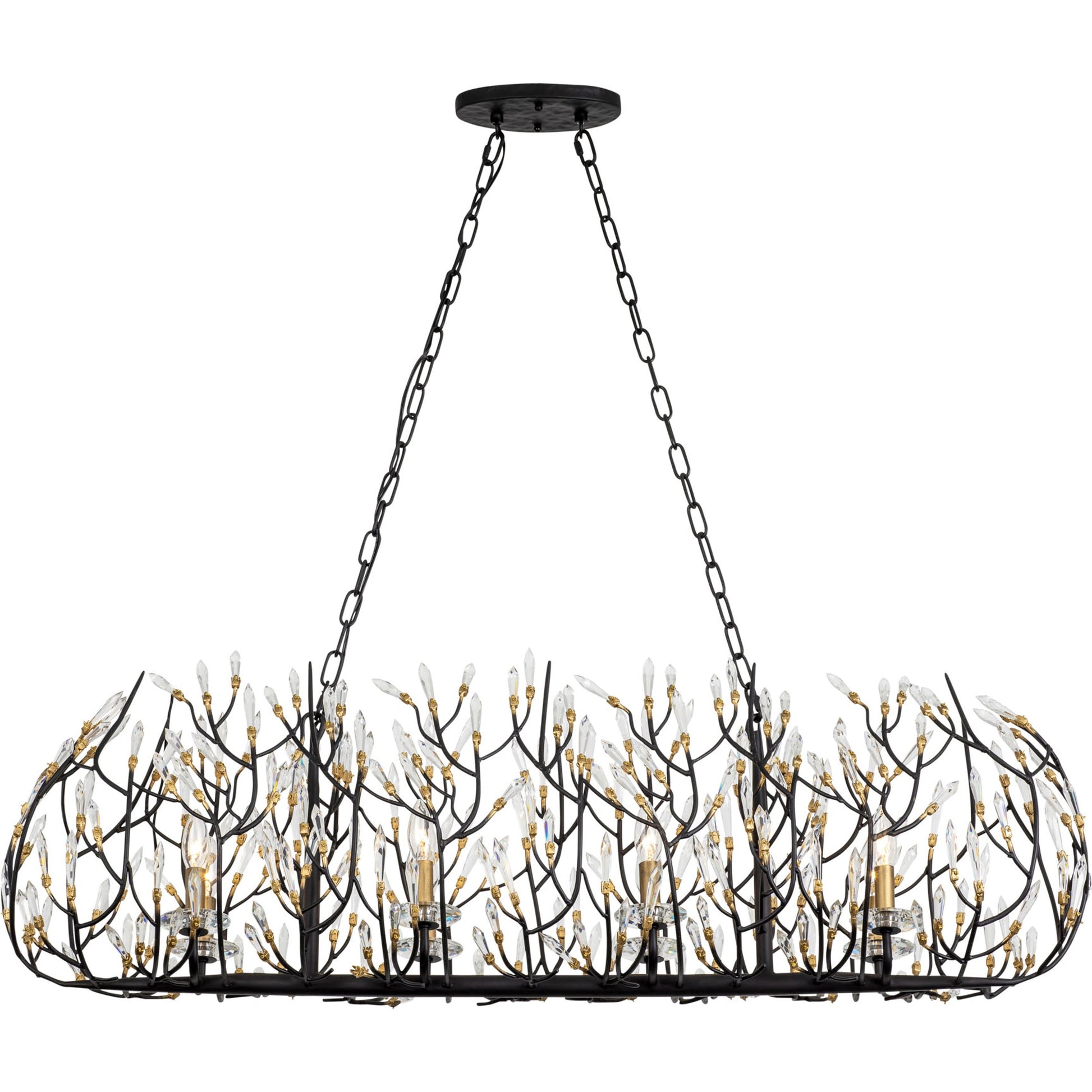 Bask Crystal Linear Pendant by Varaluz. Made from premium pre-installed crystal in a eclectic & global style.