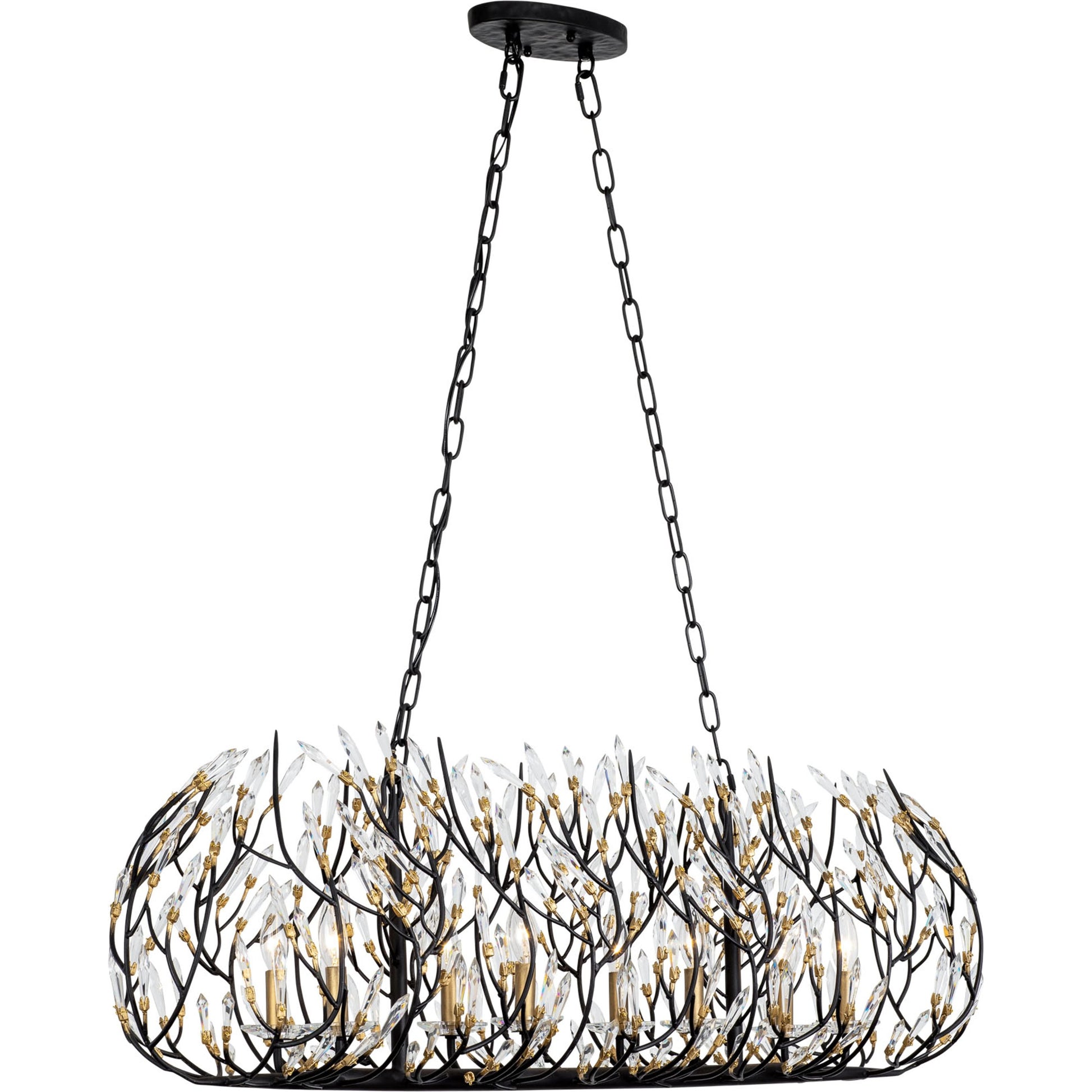 Bask Crystal Linear Pendant by Varaluz. Made from premium pre-installed crystal in a eclectic & global style.