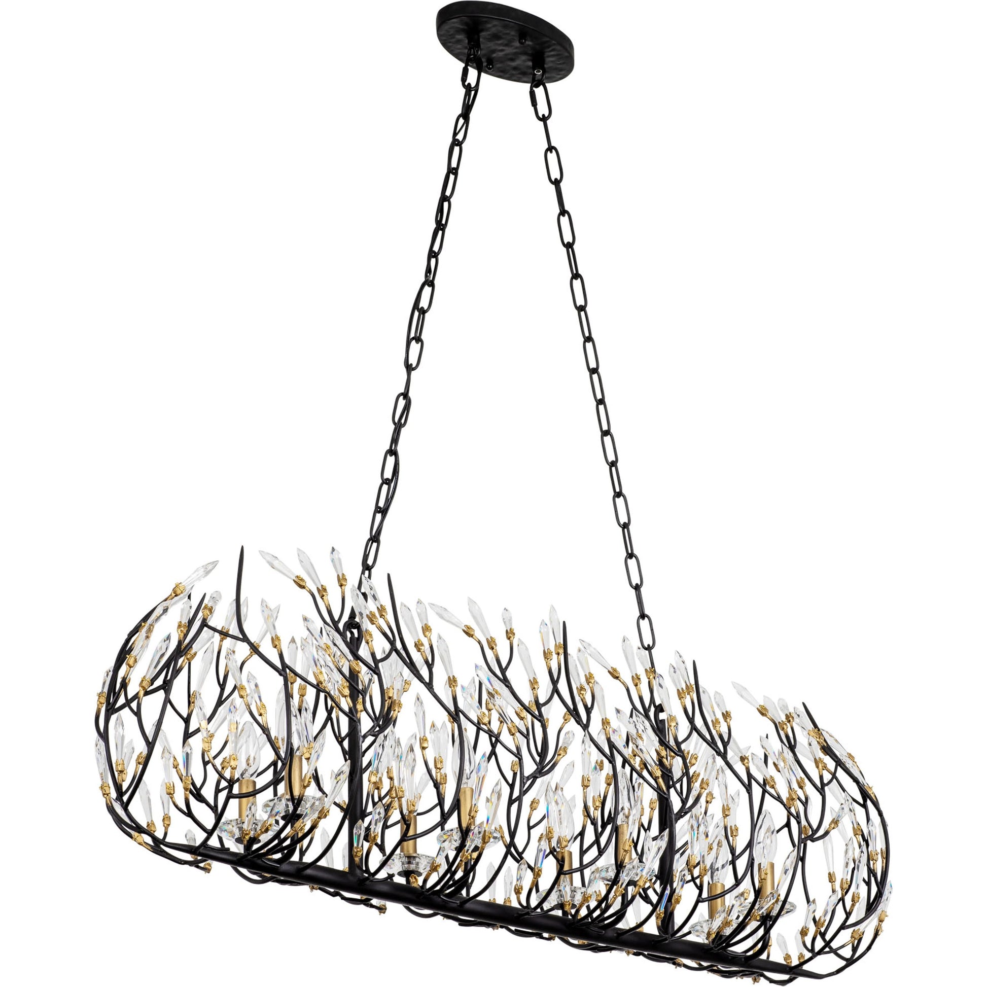 Bask Crystal Linear Pendant by Varaluz. Made from premium pre-installed crystal in a eclectic & global style.