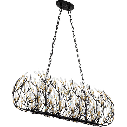 Bask Crystal Linear Pendant by Varaluz. Made from premium pre-installed crystal in a eclectic & global style.