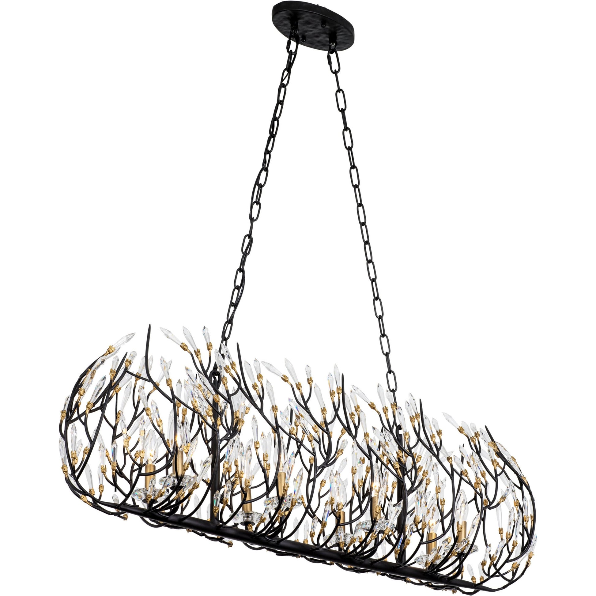 Bask Crystal Linear Pendant by Varaluz. Made from premium pre-installed crystal in a eclectic & global style.