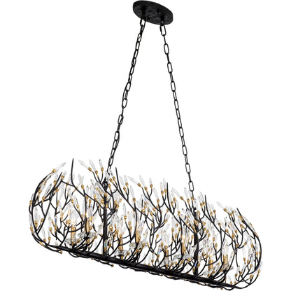 Bask Crystal Linear Pendant by Varaluz. Made from premium pre-installed crystal in a eclectic & global style.