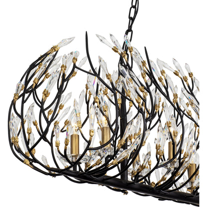 Bask Crystal Linear Pendant by Varaluz. Made from premium pre-installed crystal in a eclectic & global style.