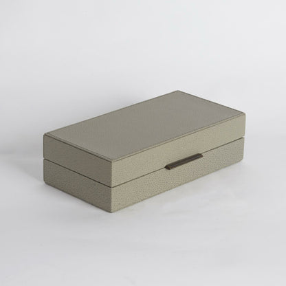 Alpen Box by Global Views. Made from mdf, leather, polyester suede in a transitional style.