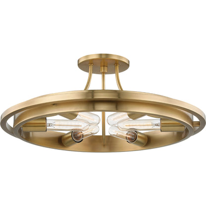 Chambers Flush Mount by Hudson Valley. Made from metal in a transitional style.
