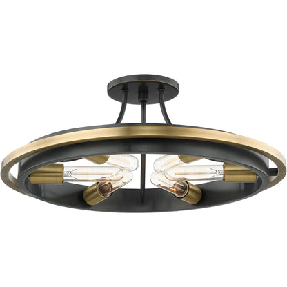 Chambers Flush Mount by Hudson Valley. Made from metal in a transitional style.