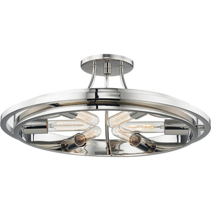 Chambers Flush Mount by Hudson Valley. Made from metal in a transitional style.