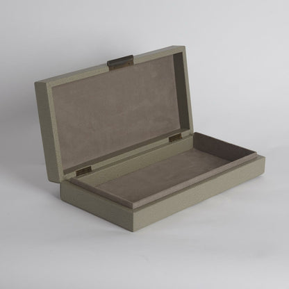 Alpen Box by Global Views. Made from mdf, leather, polyester suede in a transitional style.