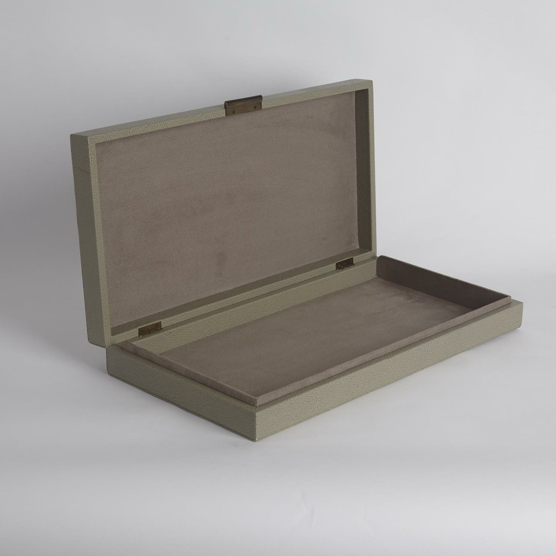 Alpen Box by Global Views. Made from mdf, leather, polyester suede in a transitional style.