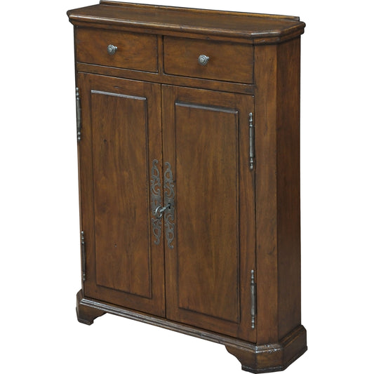Austrian Hall Cabinet by Sarreid Ltd. in brown. Made from unique in a traditional style.