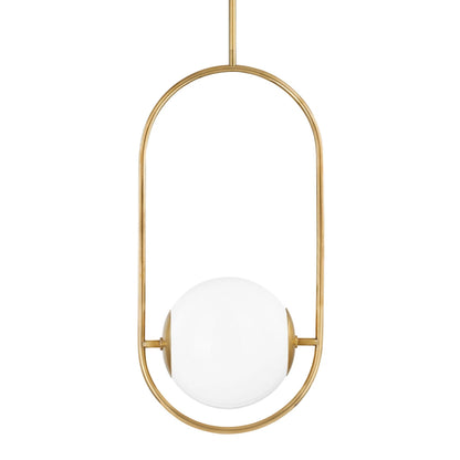 Everley Pendant by Corbett in vintage brass. Made from solid brass in a modern style.