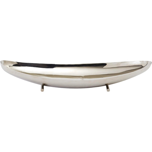 Boat Bowl by Global Views in nickel. Made from solid steel in a modern style.