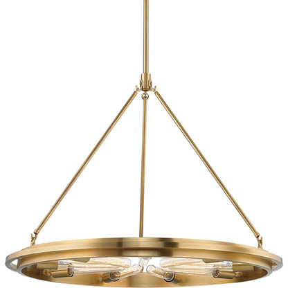 Chambers 9-Light Chandelier by Hudson Valley in polished nickel. Made from metal in a transitional style.