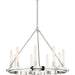 Chambers 9-Light Chandelier by Hudson Valley in polished nickel. Made from metal in a transitional style.