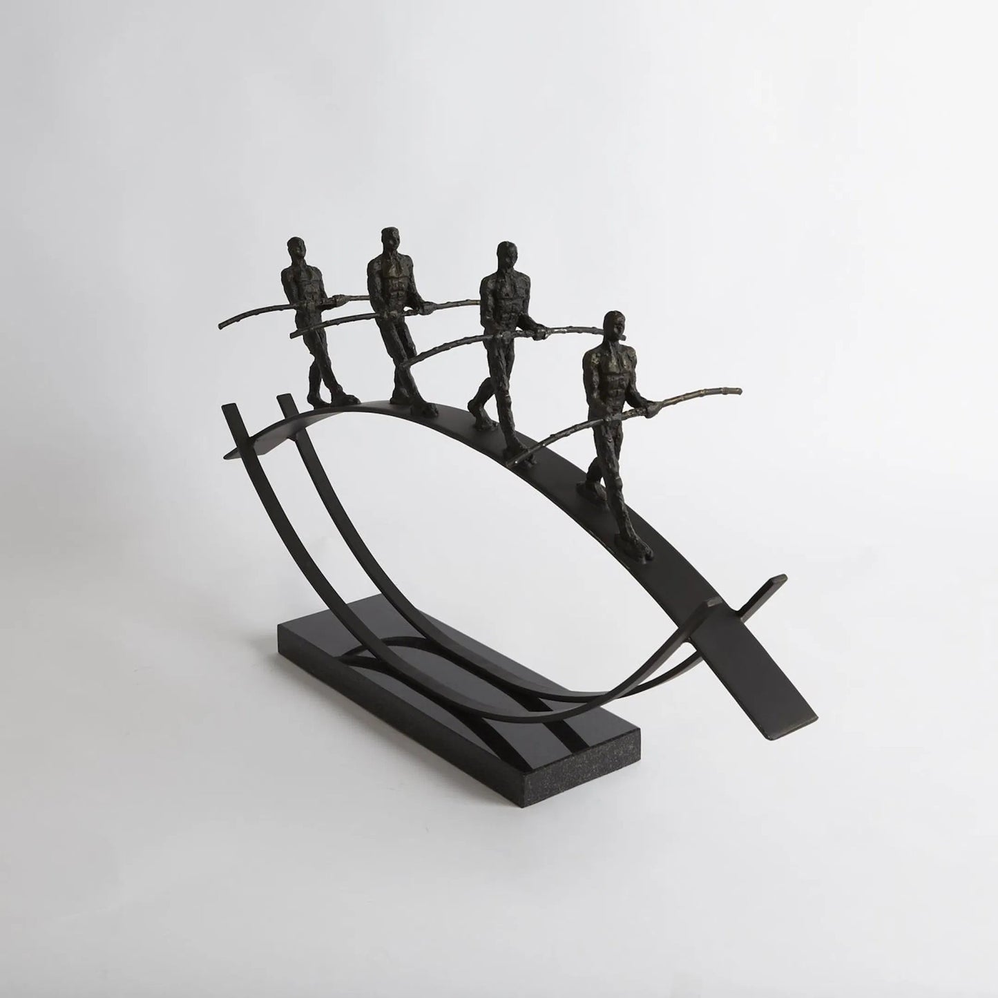000 SR-891337 | Additional Silo | Balance Sculpture by Global Views. Made from cast iron, granite in a modern style.