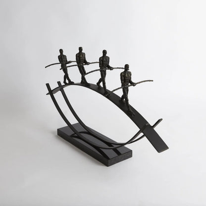 Balance Sculpture by Global Views. Made from cast iron, granite in a modern style.