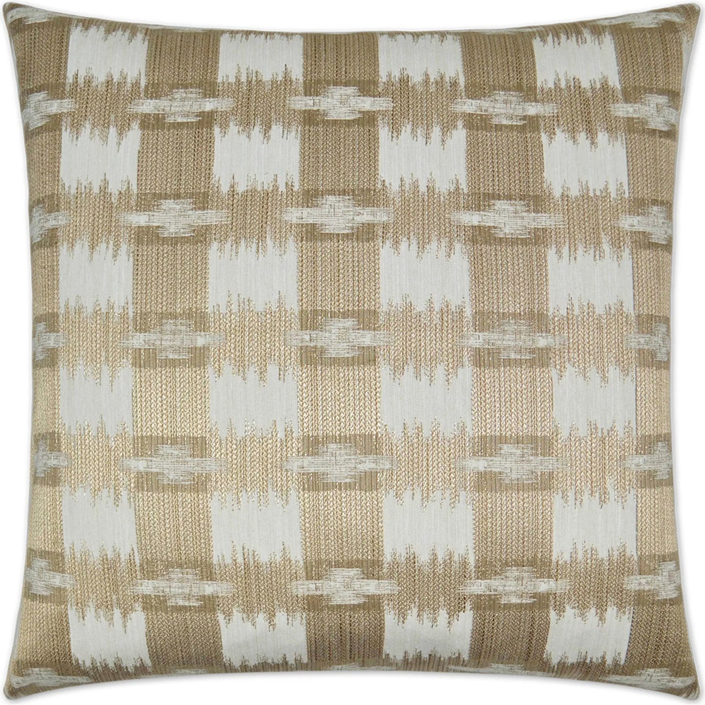 001 SI-2382621 | Primary Silo | Worldly Pillow by DV Kap Home in tan. Made from 34% polyester, 34% cotton, 32% rayon in a transitional style.