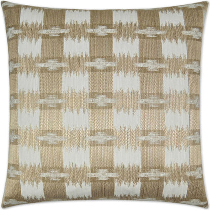 Worldly Pillow by DV Kap Home in tan. Made from 34% polyester, 34% cotton, 32% rayon in a transitional style.