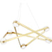 Orbit 6 Light Chandelier by Hudson Valley. Made from brass in a modern style.