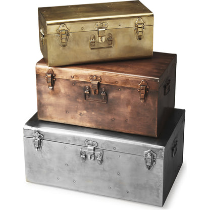 Spirit Iron Storage Trunk Set by Butler Specialty Company in assorted and hors d'oeuvres. Made from iron in a modern style.