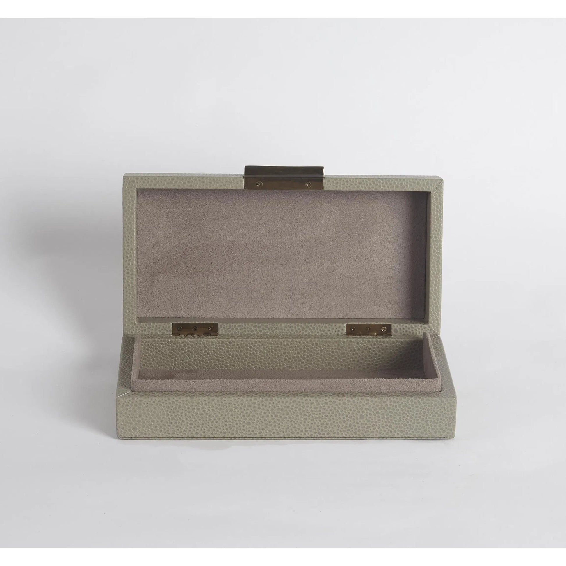 Alpen Box by Global Views. Made from mdf, leather, polyester suede in a transitional style.