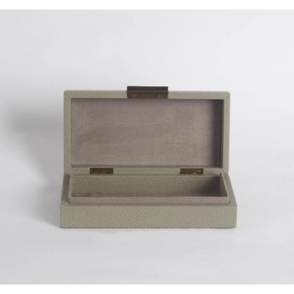 Alpen Box by Global Views. Made from mdf, leather, polyester suede in a transitional style.