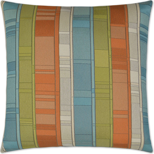 Plaid Land by DV Kap Home in orange, turquoise, teal, green, catalina. Made from unique in a modern style.