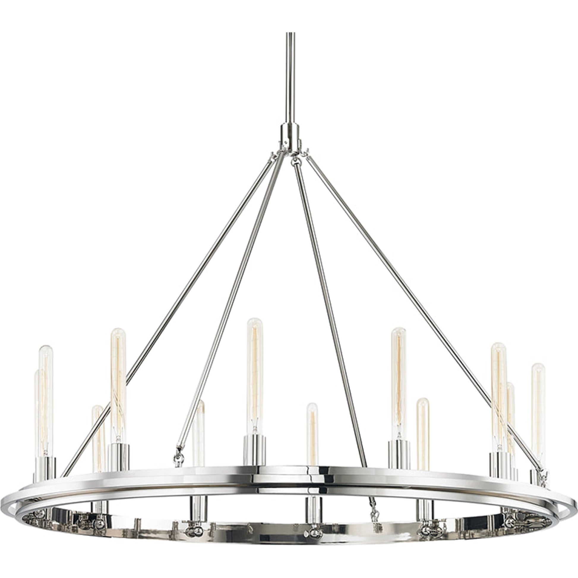 Chambers 12-Light Chandelier by Hudson Valley. Made from metal in a transitional style.