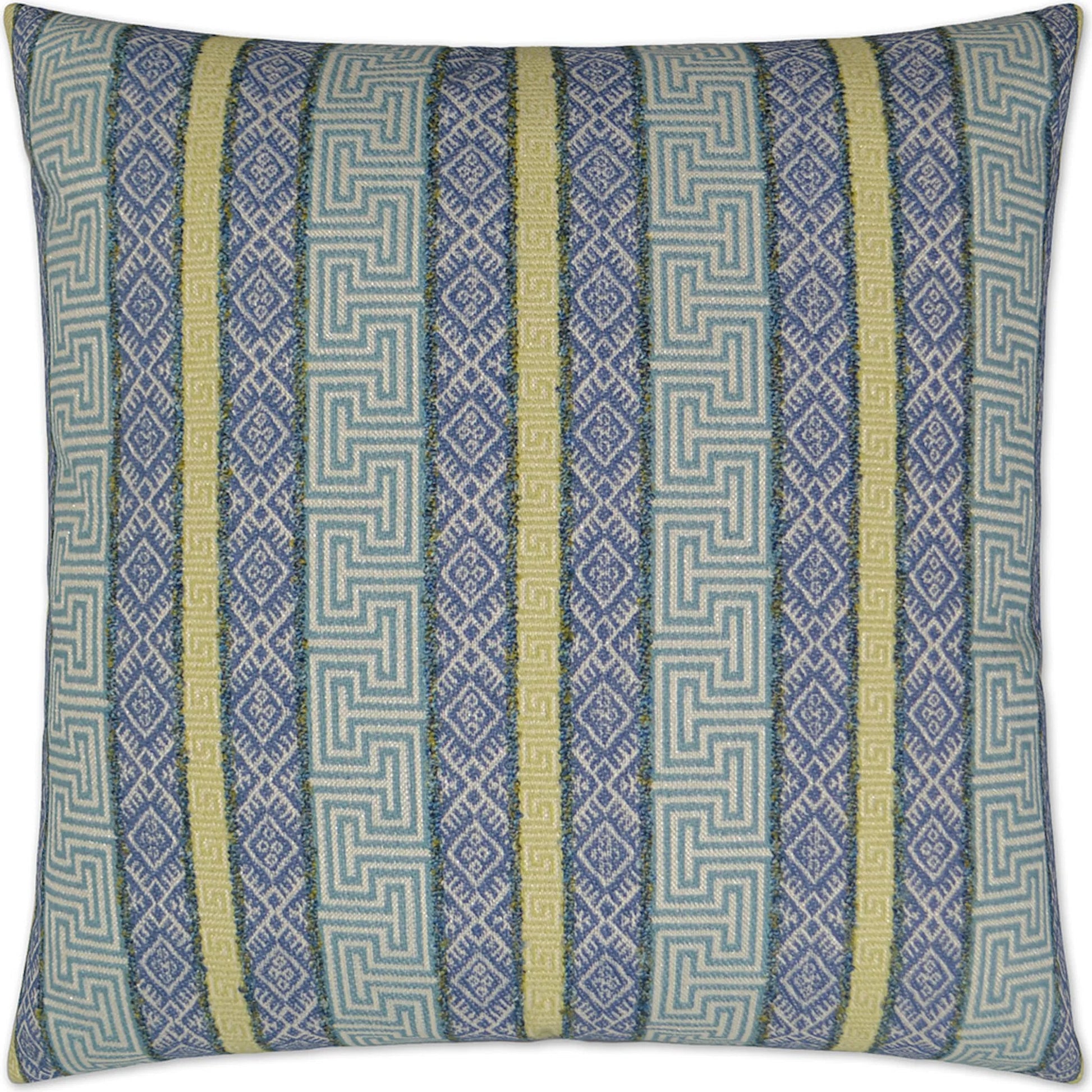 Regis Pillow by DV Kap Home. Made from 42.44% pre-crcotn, 33.57% olefin, 13.38% polyester, 10.61% pcrpoly in a eclectic & global style.