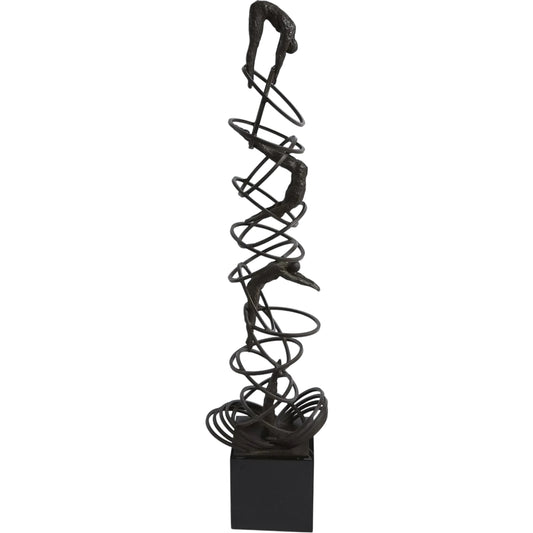 Diver Sculpture by Global Views in bronze. Made from iron, granite in a eclectic & global style.