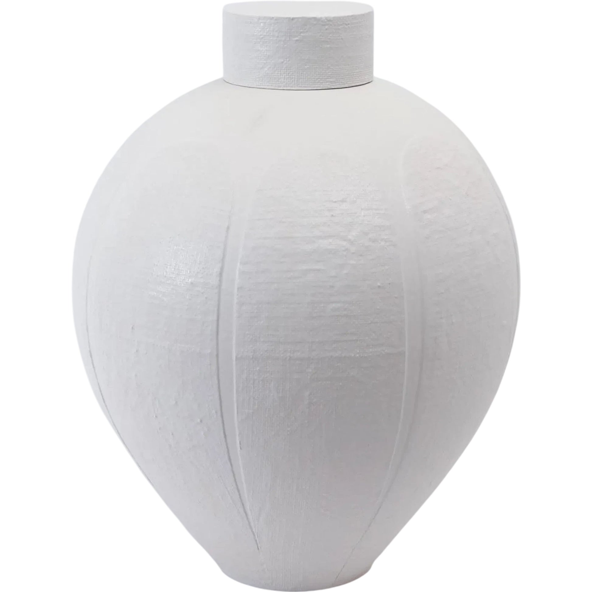 Linen Jar by Global Views. Made from porcelain in a modern style.